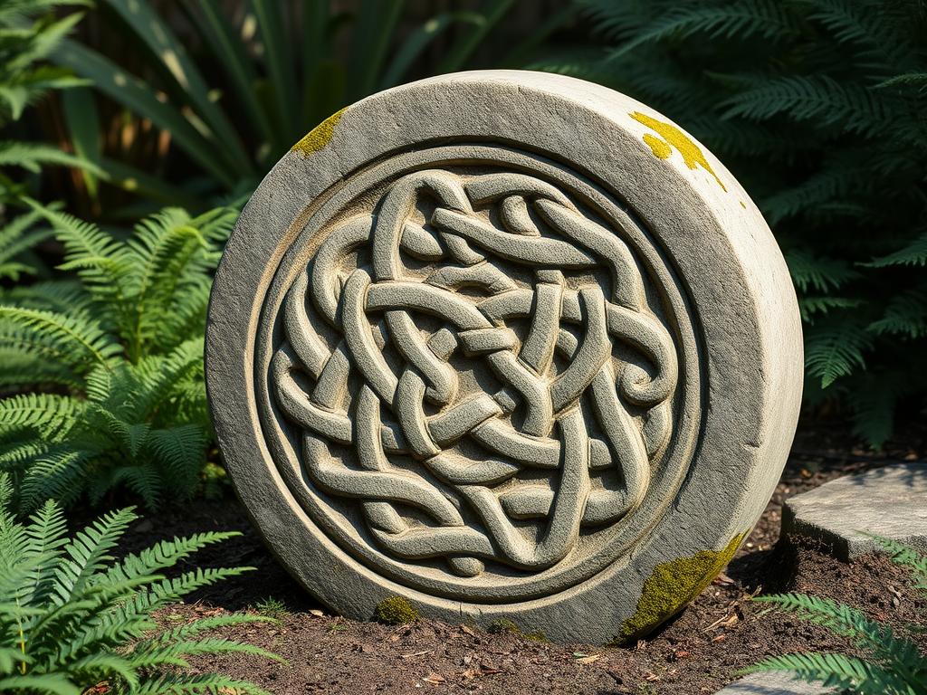 Celtic Knotwork Garden Stone